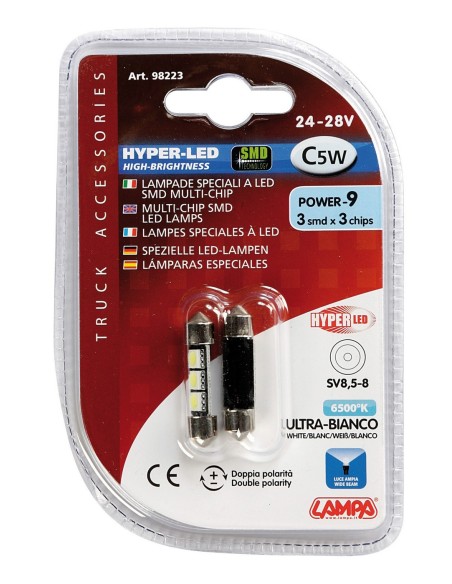 CP.LAMPADE SILURO 36MM 28V 3 SMD