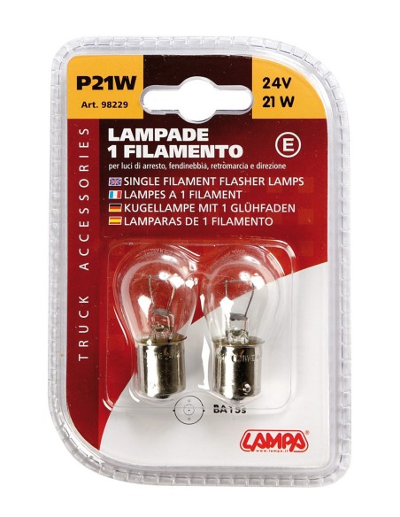 CP.LAMPADE 24V 21W P21W BA15S