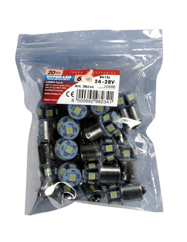 20 LAMPADE BA15S 28V 6 SMD