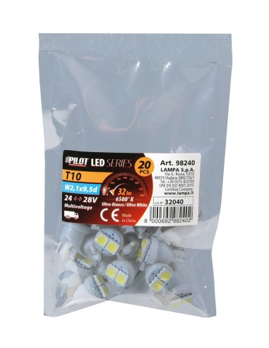 20 LAMPADE T10 28V 2 SMD