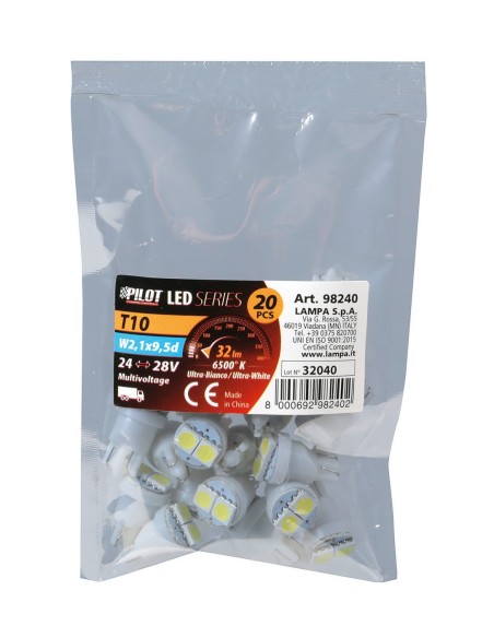 20 LAMPADE T10 28V 2 SMD
