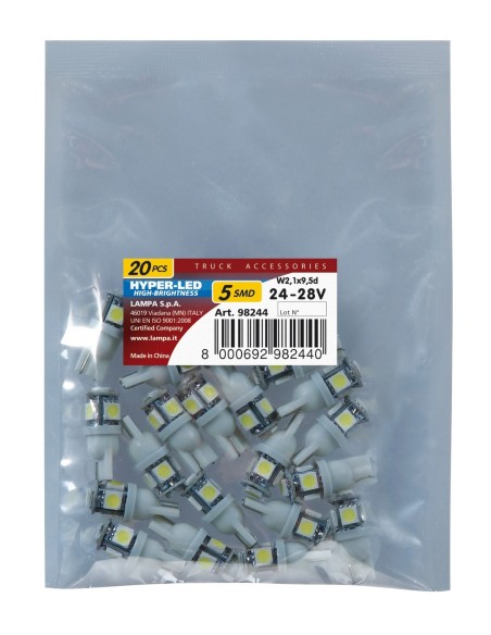 20 LAMPADE T10 28V 5 SMD