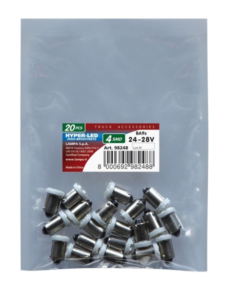 20 LAMPADE BA9S 28V 4 SMD