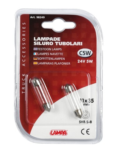 CP.LAMPADE SILURO 24V 5W C5W SV8,5-8