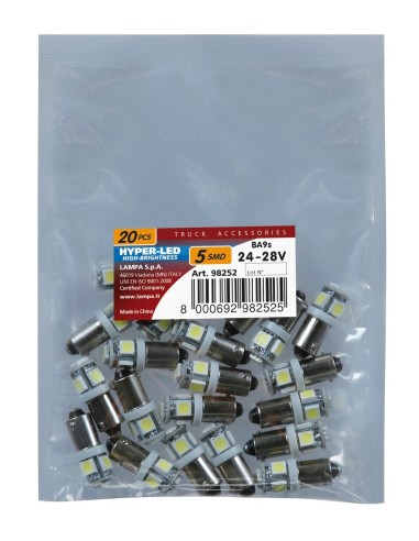20 LAMPADE BA9S 28V 5 SMD