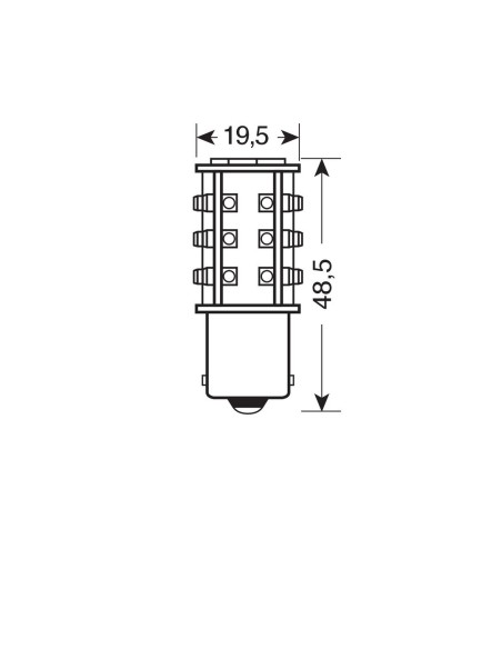 LAMPADA BA15S 28V 39SMD BIANC