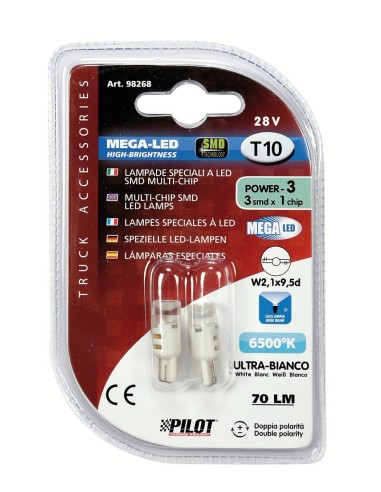 CP. LAMPADE SPECIALI LED SMD MULTI-CHIP T10 28V