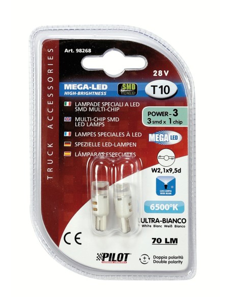 CP. LAMPADE SPECIALI LED SMD MULTI-CHIP T10 28V