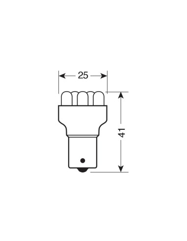 LAMPADA 24V 5LED LUCE BIANCA BA15S