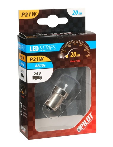 LAMPADA 24V 4SMD ROSSO BA15S
