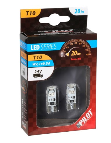 HYPER-MICRO LED 24V.T10 8SMD 3CHIPS , ROSSO - CP.