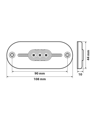 -LUCE INGOMBRO--AB6--5LED 24V BIANCA-