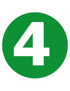 -NUMERO ADESIVO --4-- 220MM-