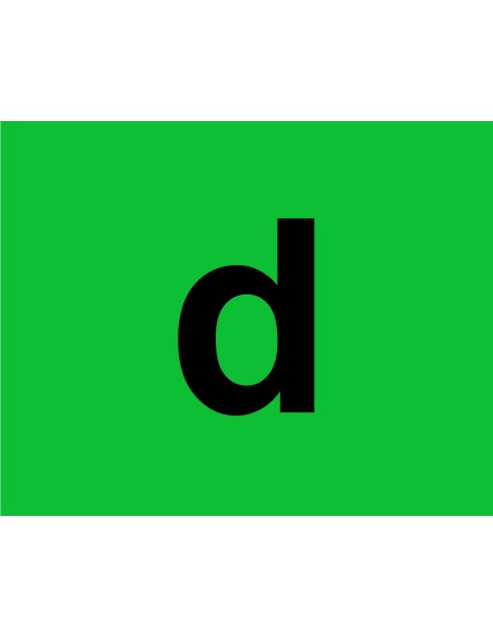 -LETTERA ADESIVA--D--500X400MM MERCE DEPERIBILE-