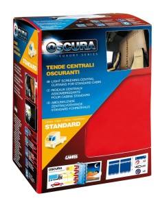 TENDE CENTRALI OSCURANTI ROSSE PER CABINE STANDARD 2