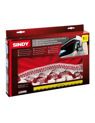 -VISIERA PARASOLE--SINDY--ROSSO IN MICROFIBRA PER