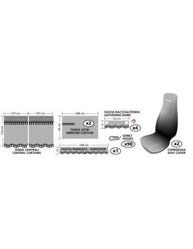 -SET INTERNI --MELISSA-- GRIGIO IN MICROFIBRA PER