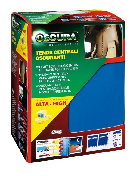 TENDE CENTRALI OSCURANTI BLU PER CABINA ALTA
