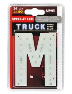 -LETTERA ADESIVA --M-- 24V LED BIANCHI-