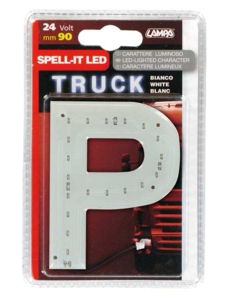 -LETTERA ADESIVA --P-- 24V LED BIANCHI-