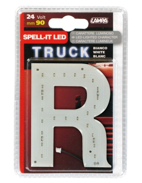 -LETTERA ADESIVA --R-- 24V LED BIANCHI-
