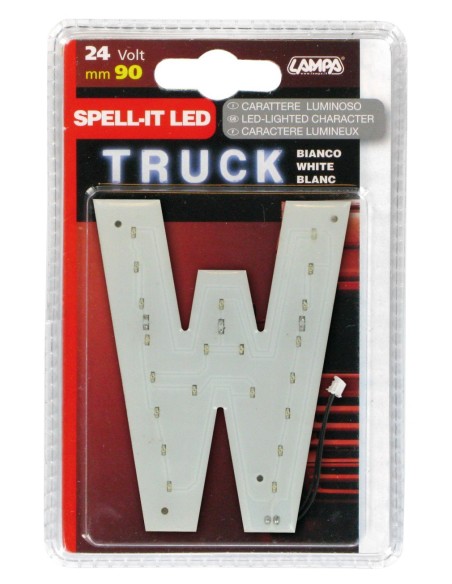 -LETTERA ADESIVA --W-- 24V LED BIANCHI-