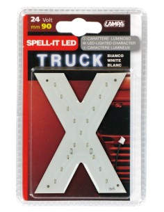 -LETTERA ADESIVA --X-- 24V LED BIANCHI-