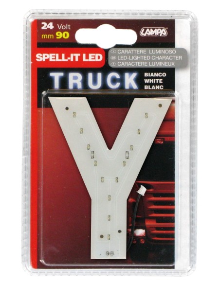 -LETTERA ADESIVA --Y-- 24V LED BIANCHI-