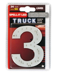 -NUMERO ADESIVO --3-- 24V LED BIANCHI-