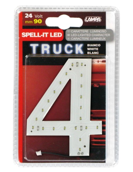 -NUMERO ADESIVO --4-- 24V LED BIANCHI-