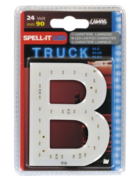 -LETTERA ADESIVA --B-- 24V LED BLU-