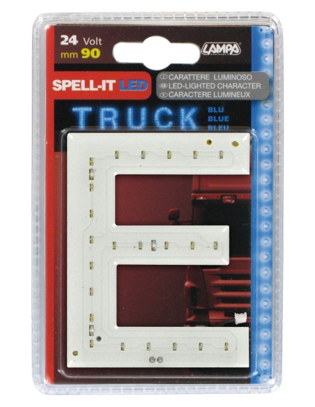 -LETTERA ADESIVA --E-- 24V LED BLU-
