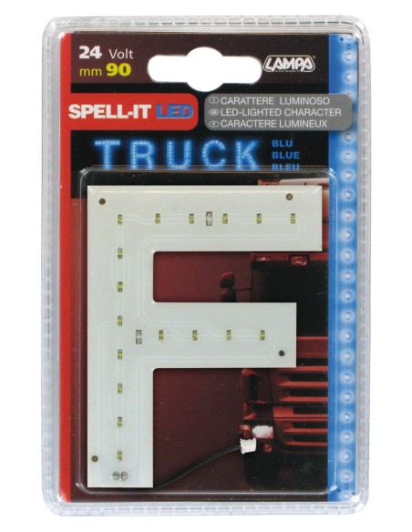 -LETTERA ADESIVA --F-- 24V LED BLU-