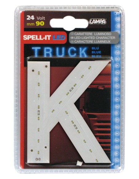 -LETTERA ADESIVA --K-- 24V LED BLU-