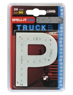 -LETTERA ADESIVA --P-- 24V LED BLU-
