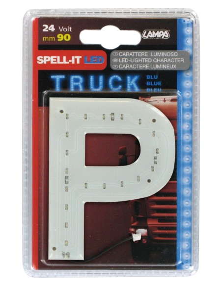 -LETTERA ADESIVA --P-- 24V LED BLU-