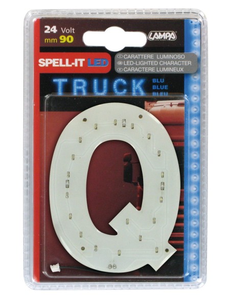 -LETTERA ADESIVA --Q-- 24V LED BLU-