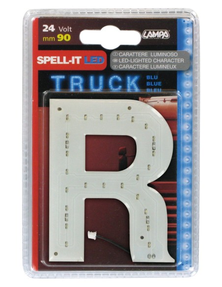 -LETTERA ADESIVA --R-- 24V LED BLU-