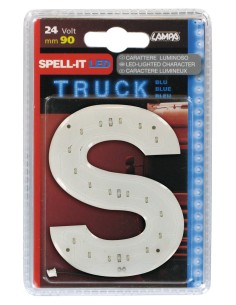 -LETTERA ADESIVA --S-- 24V LED BLU-