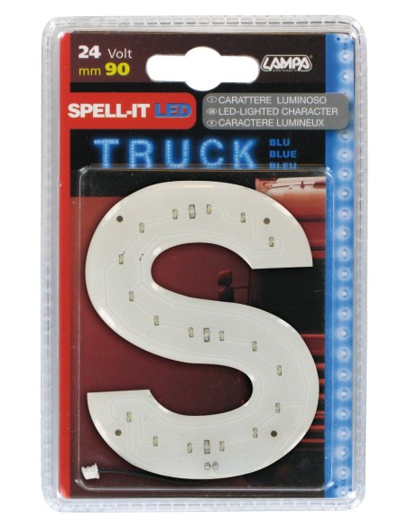 -LETTERA ADESIVA --S-- 24V LED BLU-