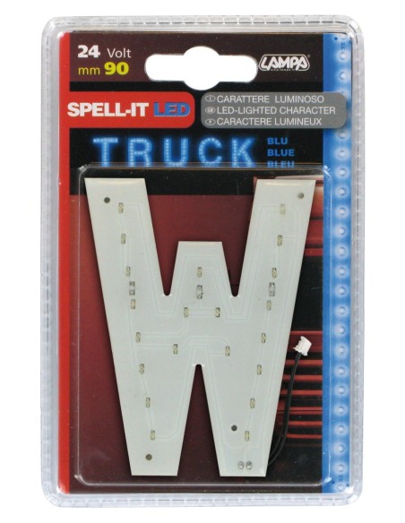 -LETTERA ADESIVA --W-- 24V LED BLU-