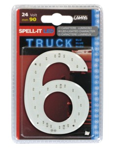 -NUMERO ADESIVO --6-- 24V LED BLU-