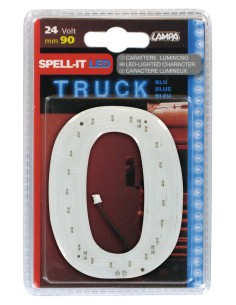 -NUMERO ADESIVO --0-- 24V LED BLU-