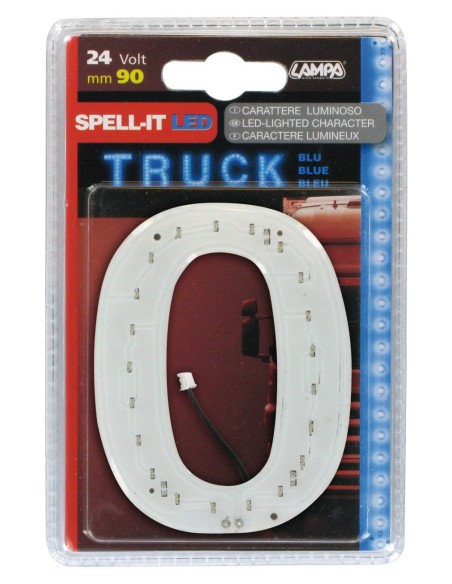 -NUMERO ADESIVO --0-- 24V LED BLU-