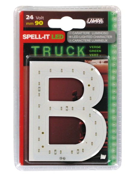 -LETTERA ADESIVA --B-- 24V LED VERDI-