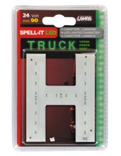 -LETTERA ADESIVA --H-- 24V LED VERDI-