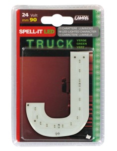 -LETTERA ADESIVA --J-- 24V LED VERDI-
