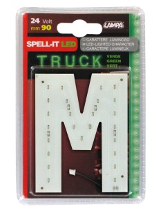 -LETTERA ADESIVA --M-- 24V LED VERDI-