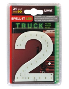 -NUMERO ADESIVO --2-- 24V LED VERDI-