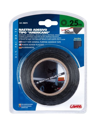 -NASTRO ADESIVO TIPO--AMERICANO 5CM X 25M NERO-